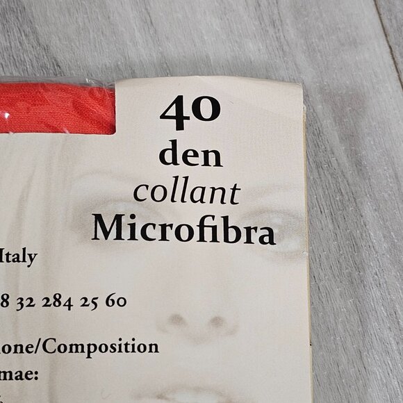 Ander Boogie Coral Opaque Tights Pantyhose 40 DEN Size 3/L - Picture 4 of 6